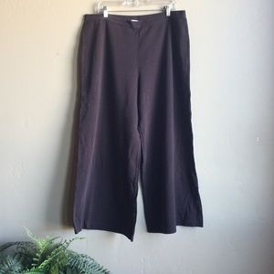 Brown cotton wide leg pants Joan Vass